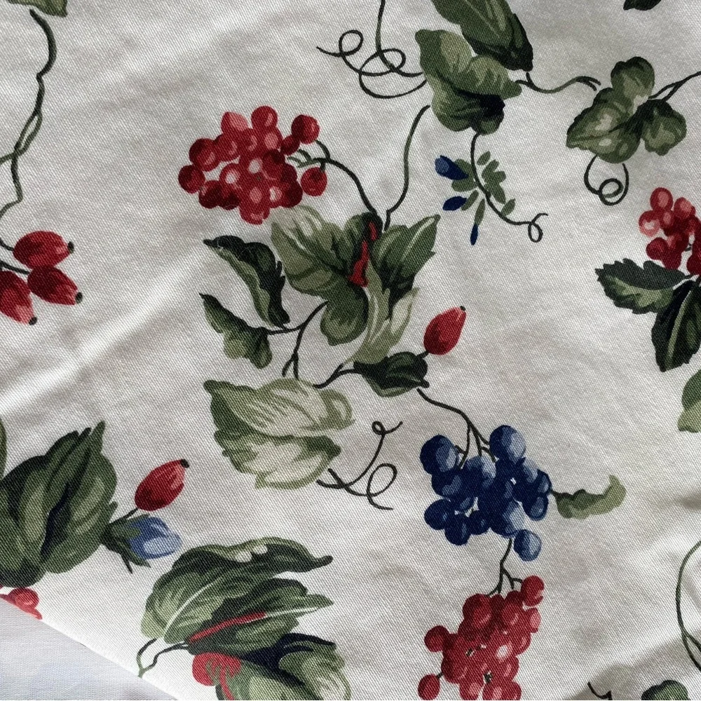 Vintage Waverly Orchard Trail Set Of 2 Curtains Valances Scalloped Cottage‎ Core